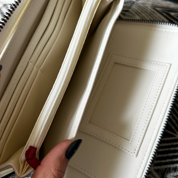 Betsey Johnson Newspaper Print Faux Leather with Hand Strap - Picture 4 of 4